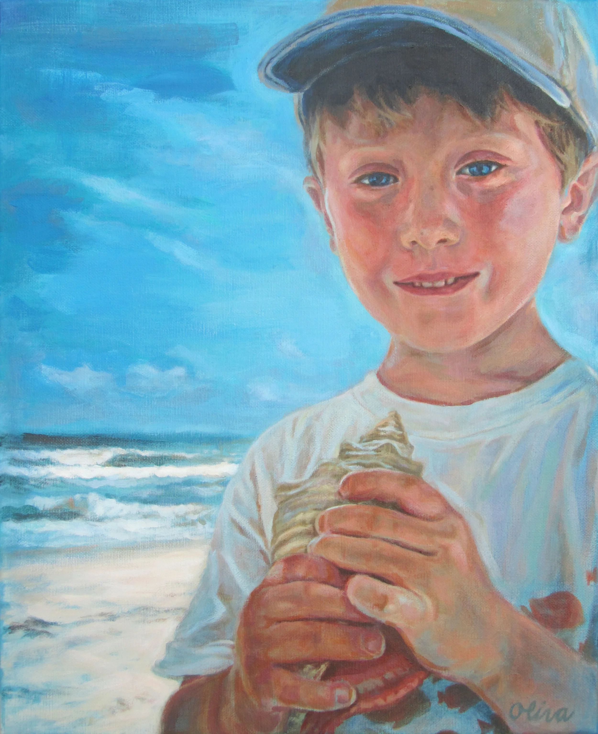 Vaughn at the Beach, 16 x 20", acrylic on canvas