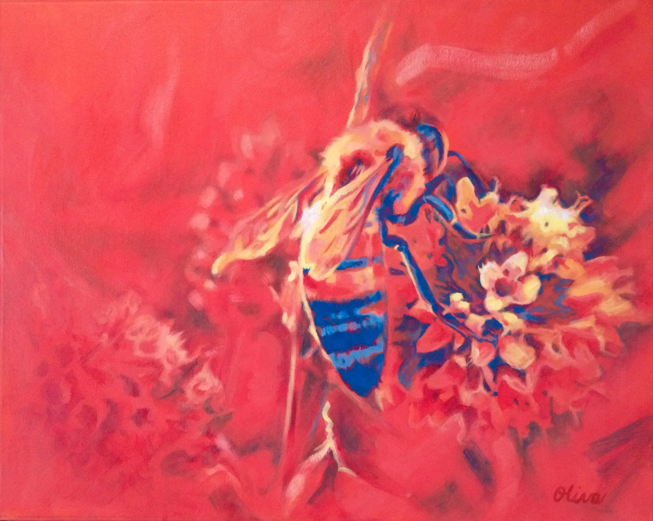 Nashville After-image #1, acrylic on canvas, 20 x 16" (SOLD)