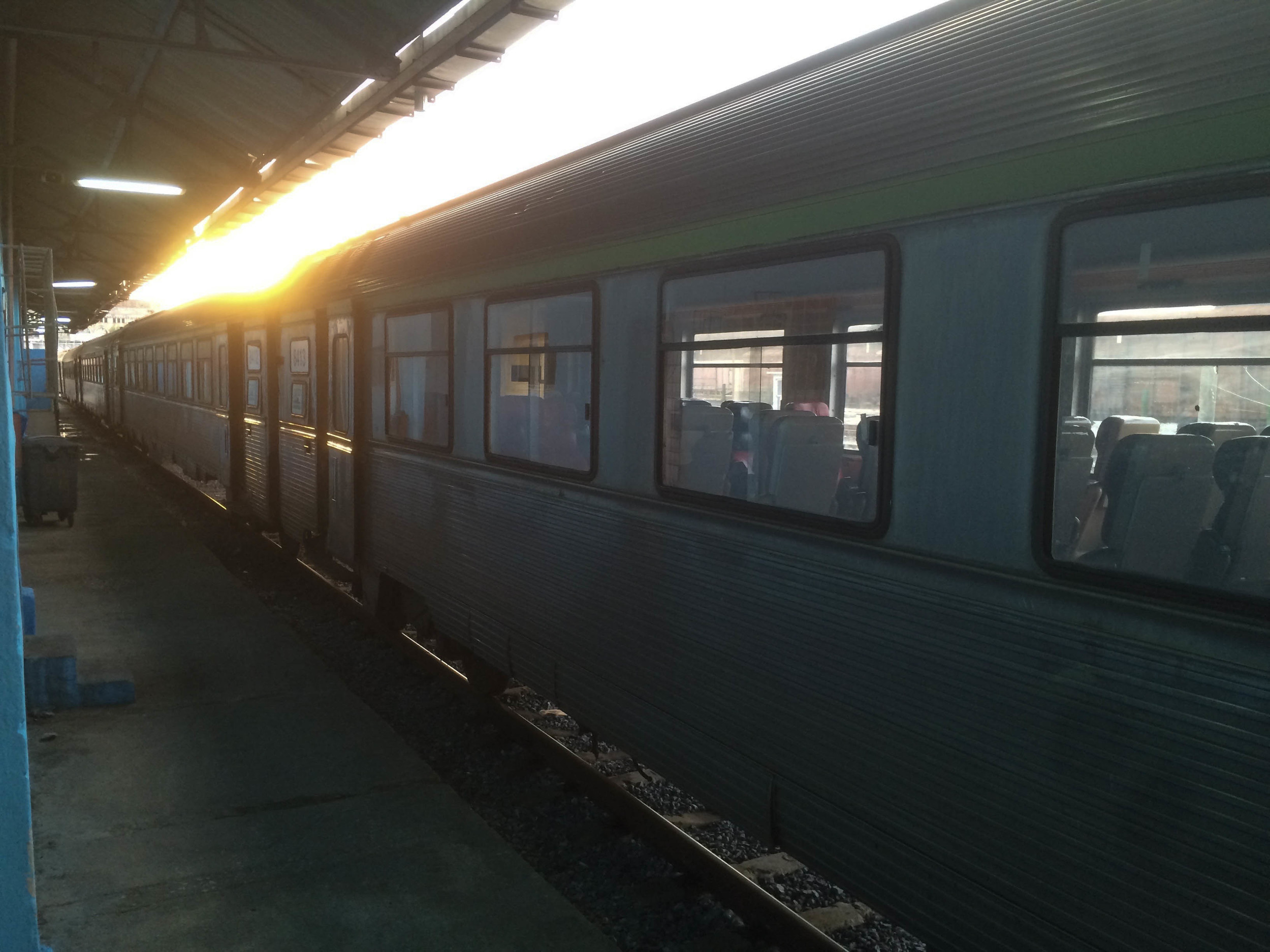 Resolutely refusing to move, the old train sits in the station in Havana