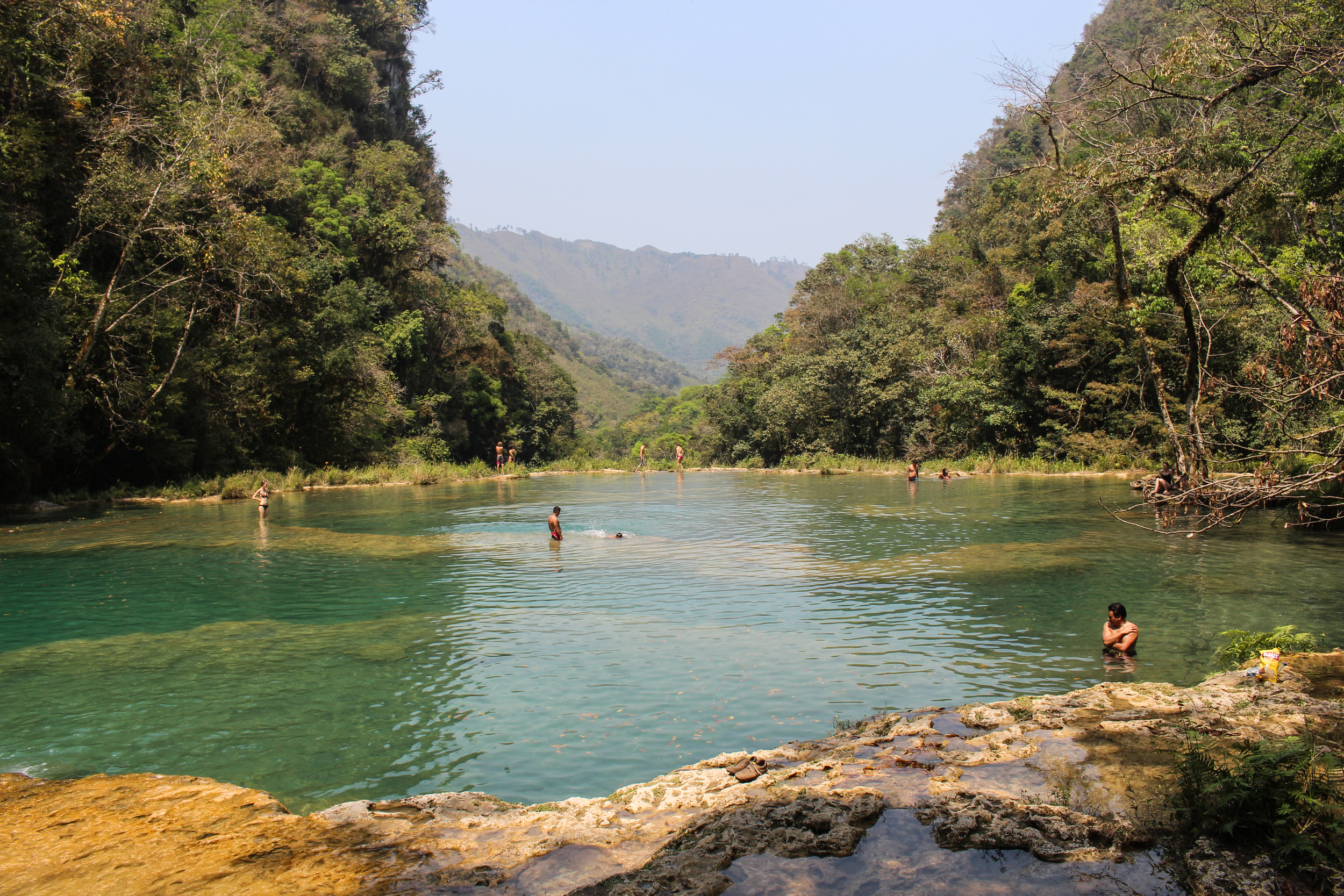 Natural infinity pools trickle on