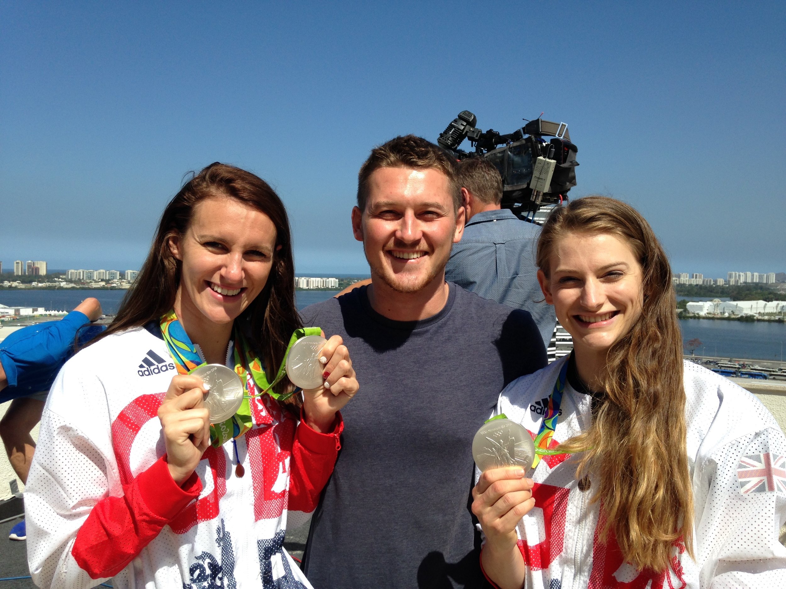 Meeting medallists Jazz Carlin and Bryony Page