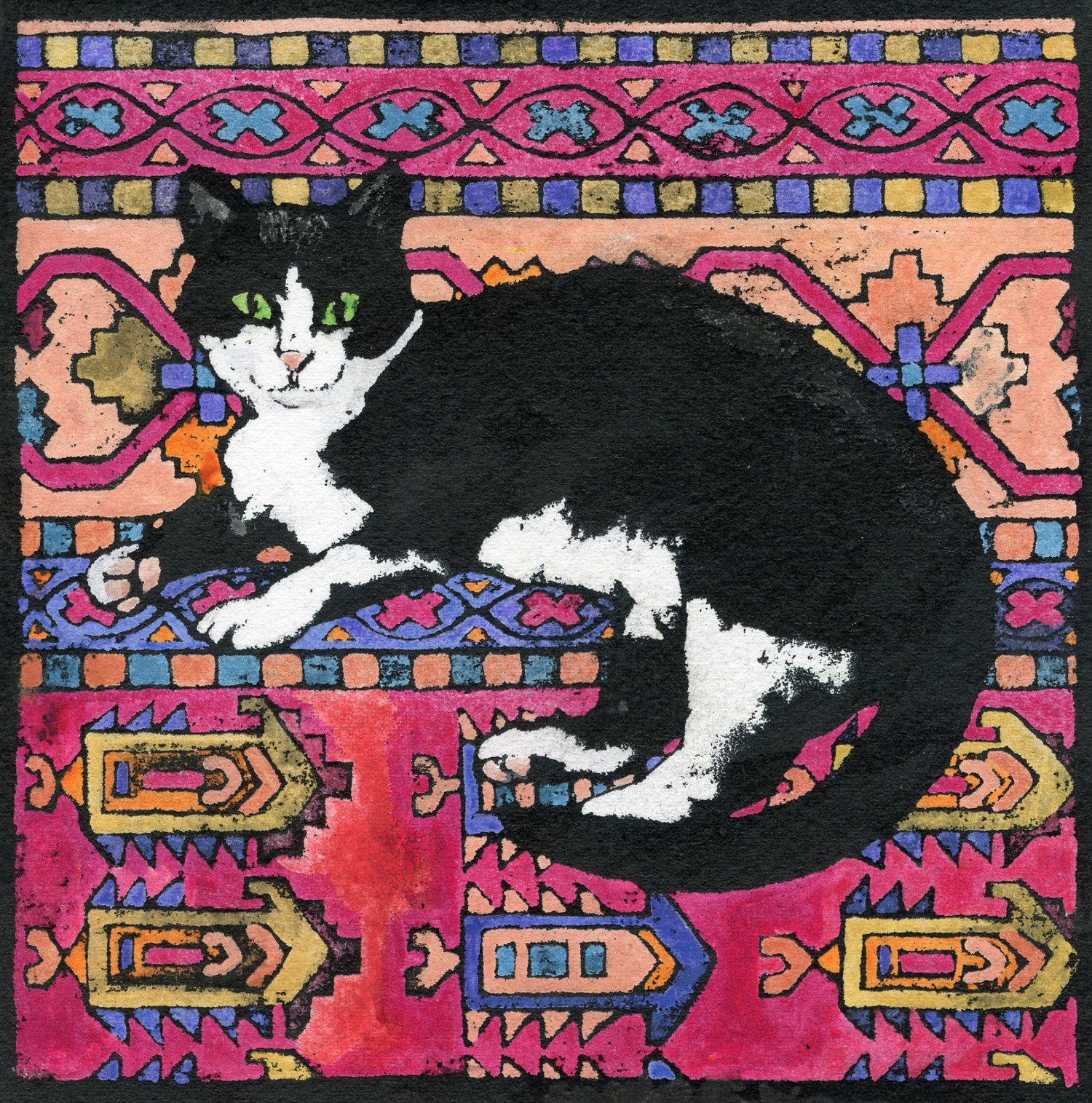 Cat on a Rug