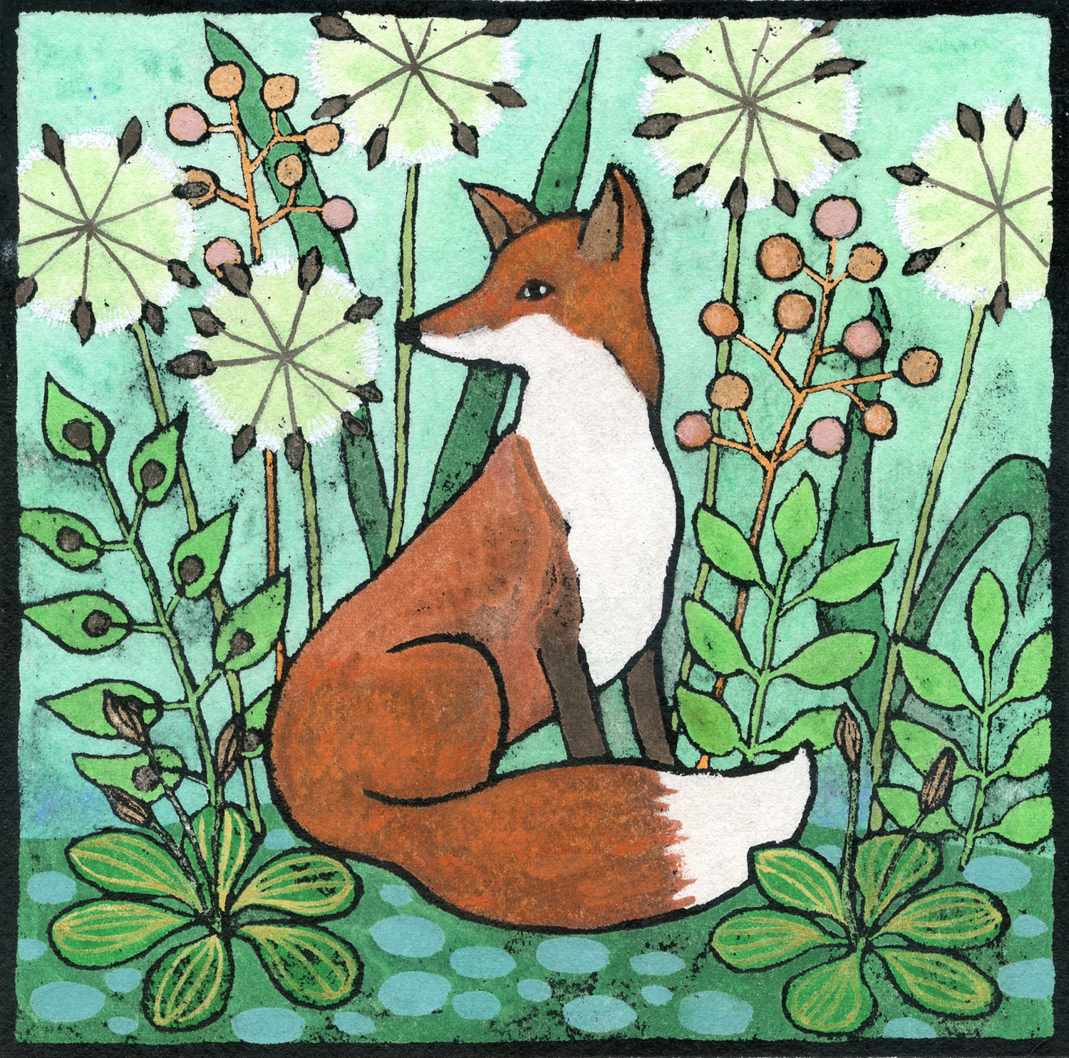 Seated Fox