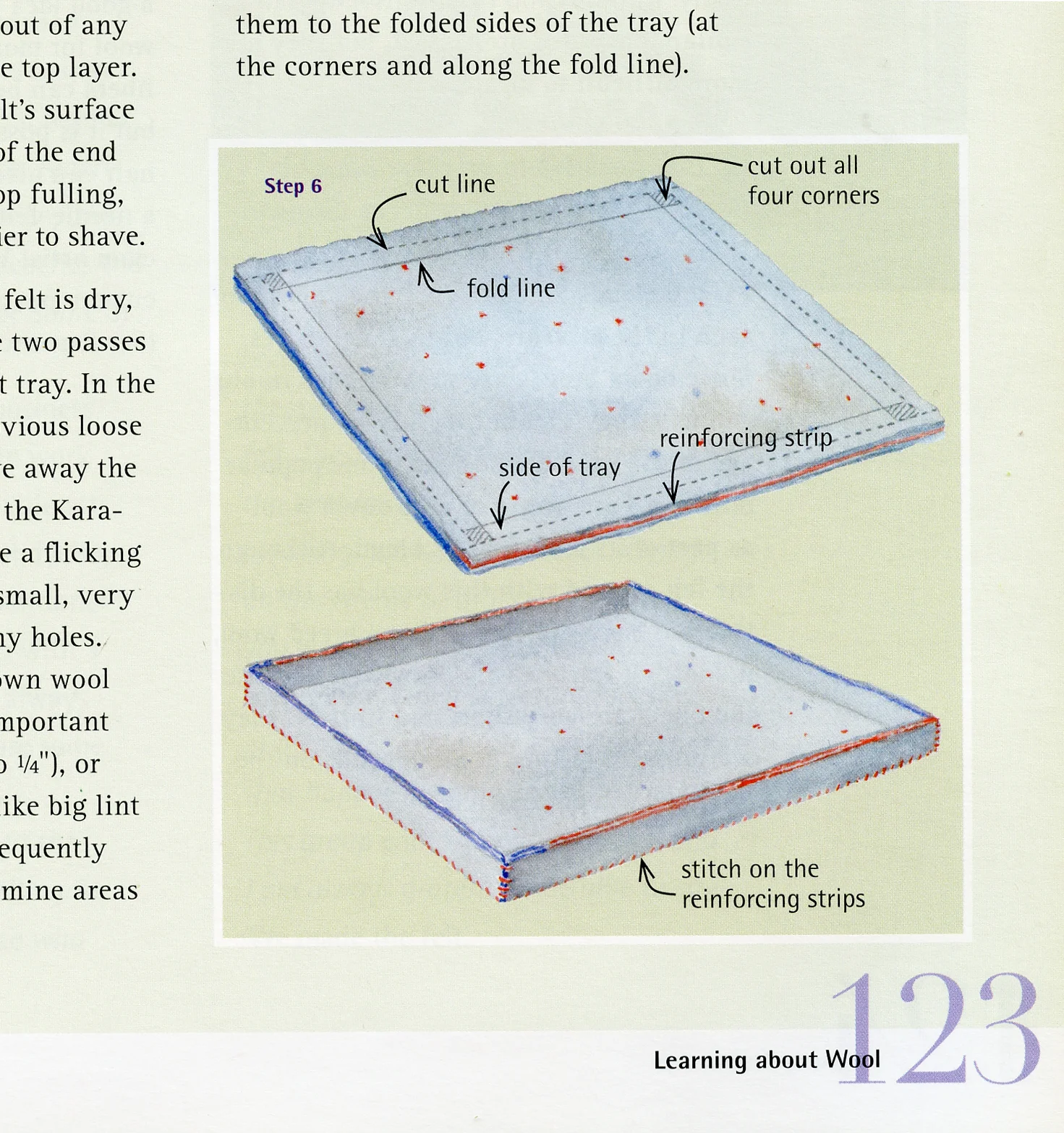 Making a felt tray