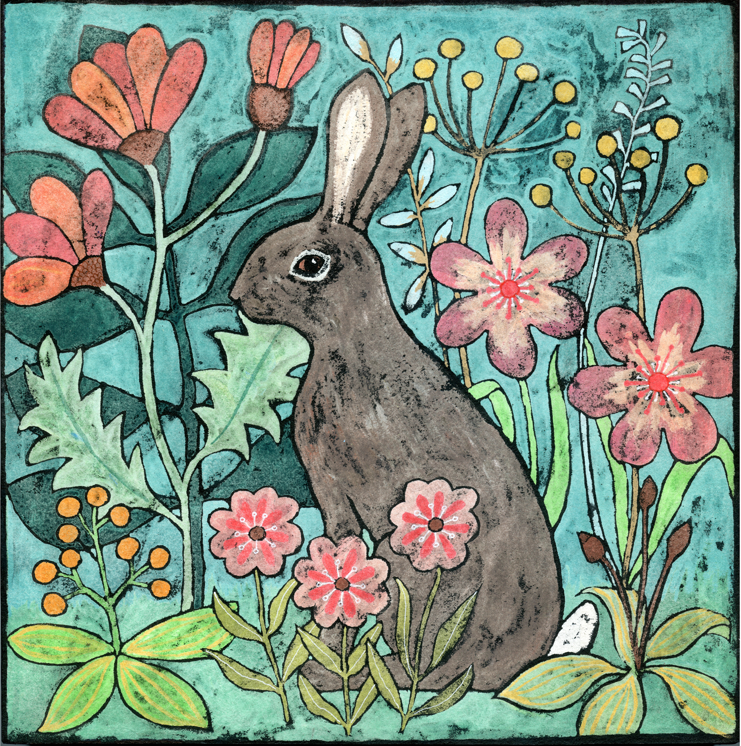 Hare among Flowers