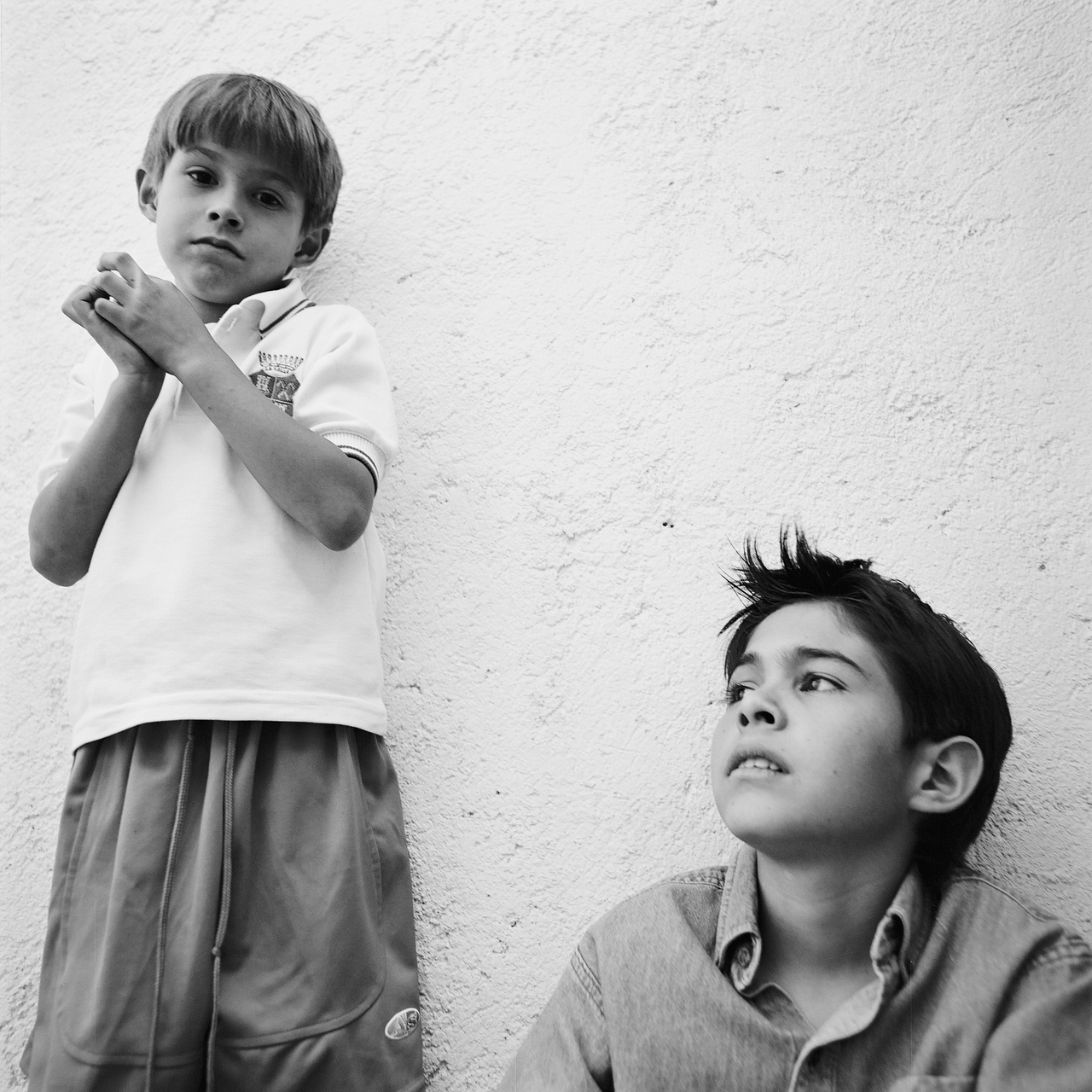 Brothers in Courtyard