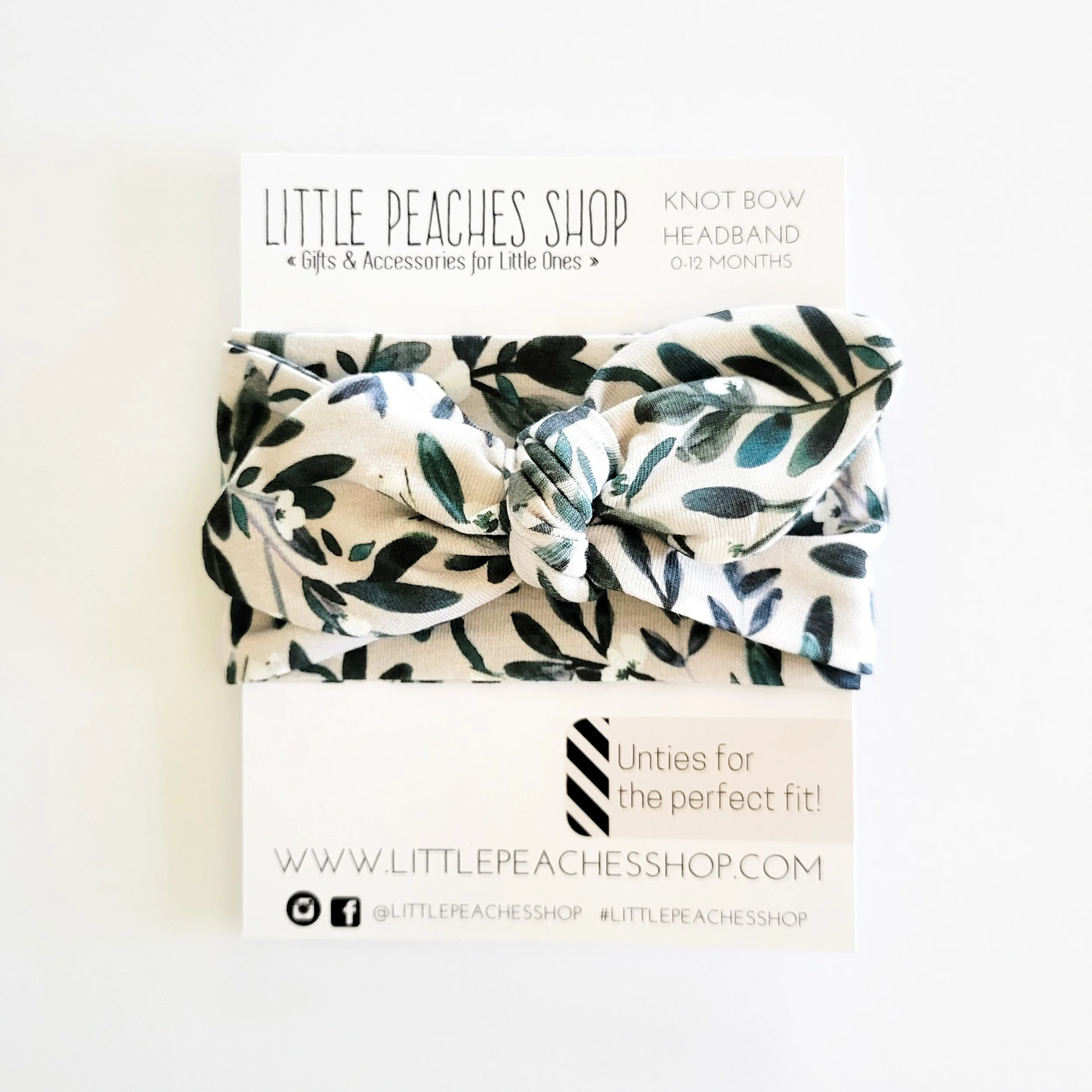 Top Knot Headband in Winter Blooms