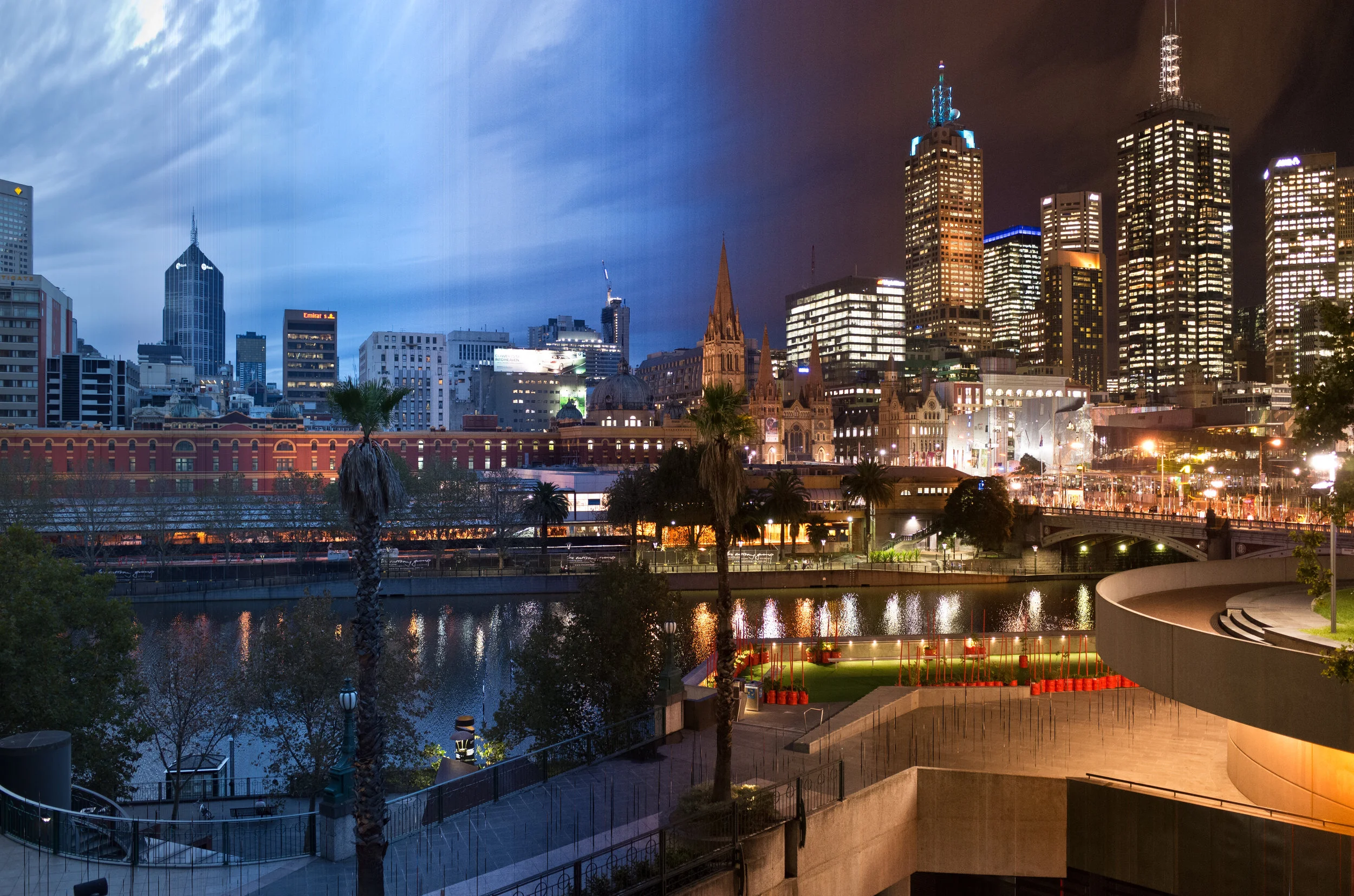  Dusk, Melbourne from Southbank, 2016 