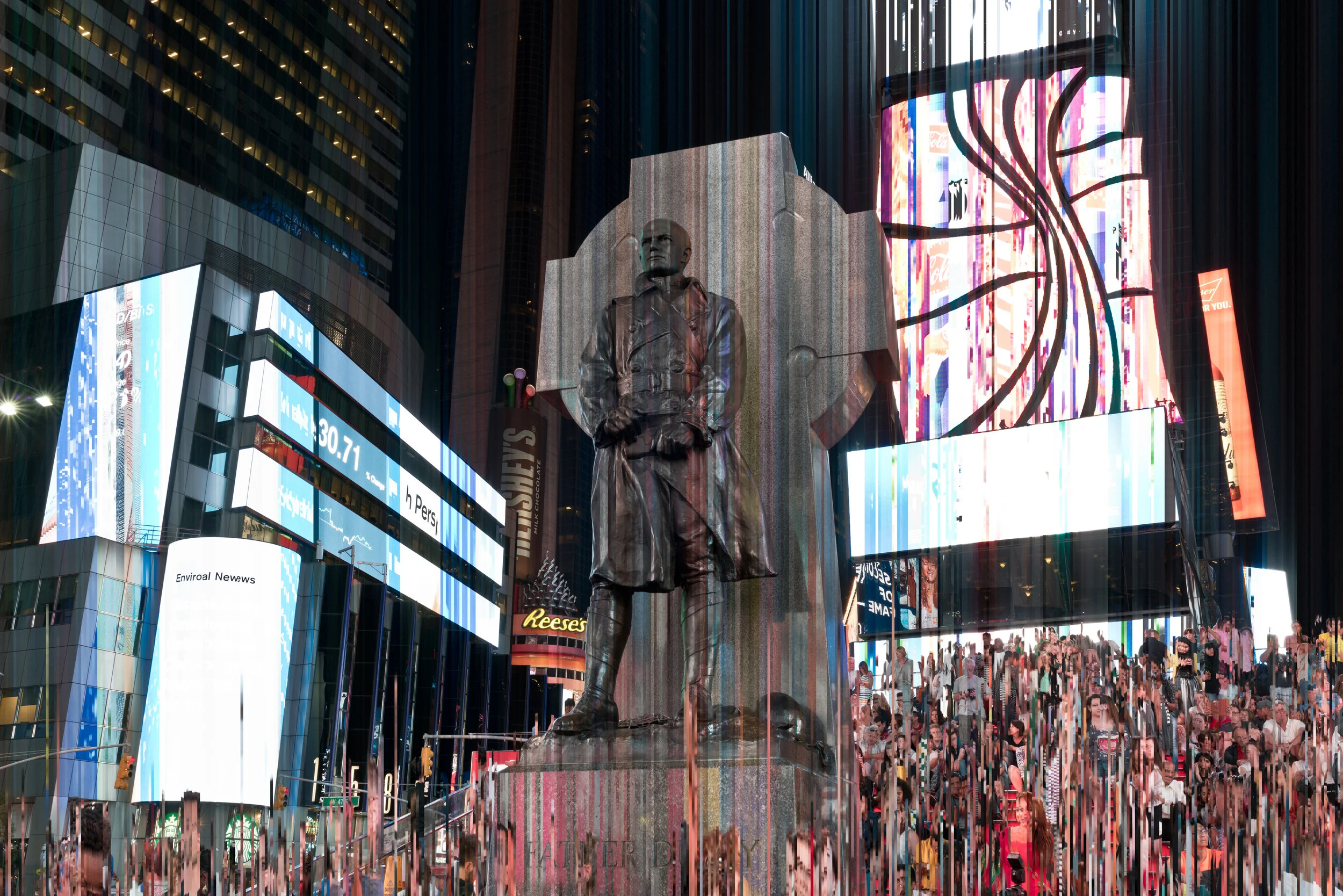  Father Duffy, Times Square, New York, 2016 (after Lee Friedlander) 