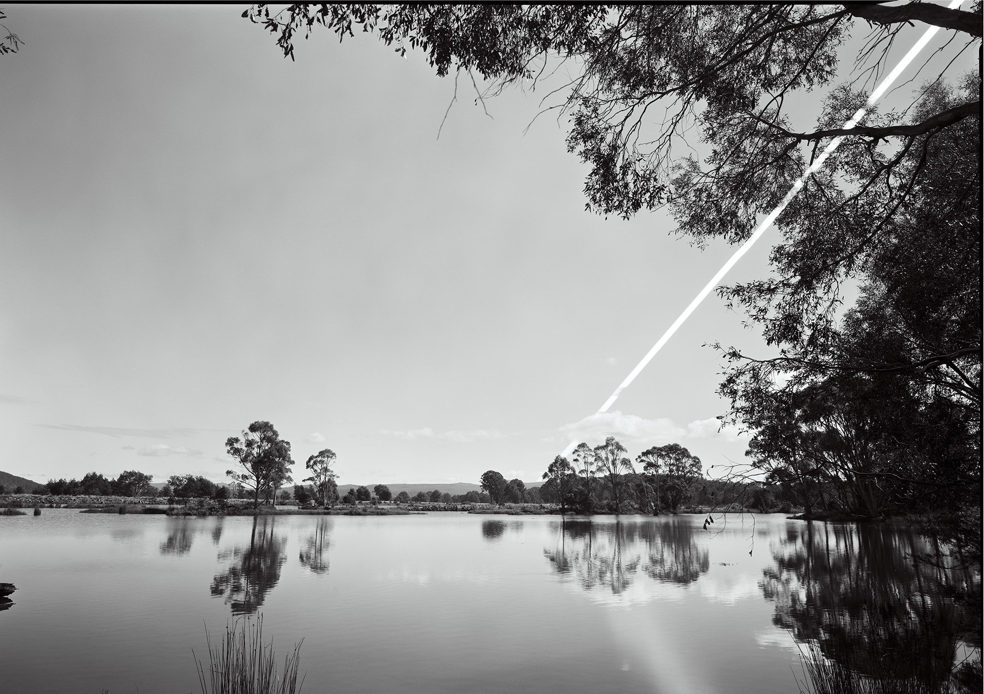  19 March 2026, 2:45pm-7:30pm, Woodwards Canal, Upper Derwent hydroelectric scheme  Pigment ink print, 101.6 cm x 132.1 cm 