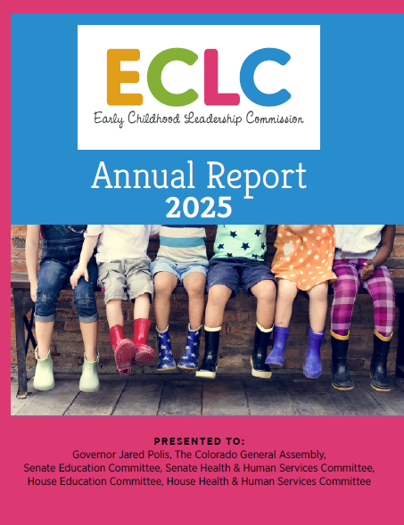 Cover of the ECLC Annual Report 2025 with image of children's shoes.