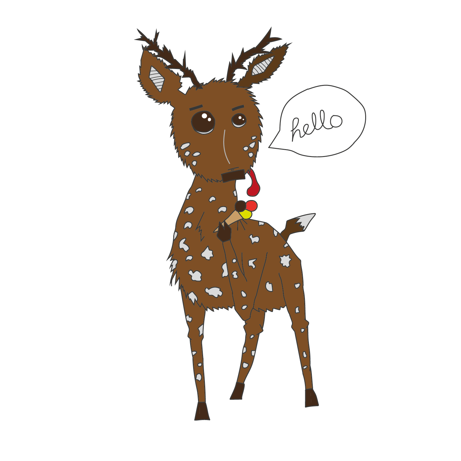 Diego the Deer eats ice-cream 2016 Digital illustration 15645 px x 11462 px More information
