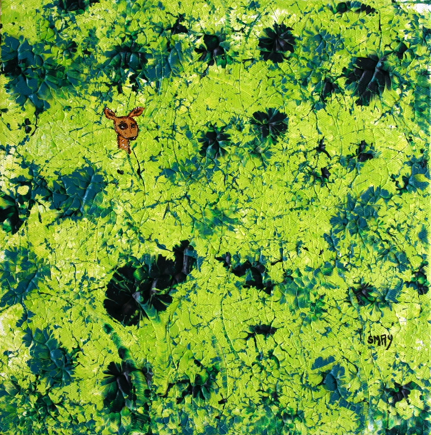 Catch it 2009 Acrylics on canvas 30 x 30cm