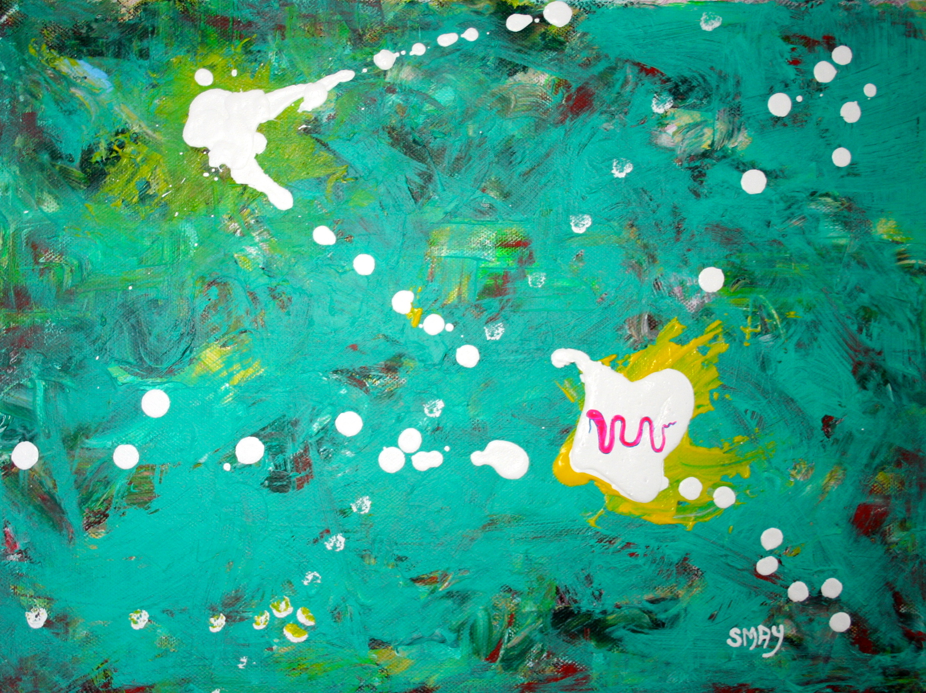 Constellation snake 2011 Acrylics on canvas 40 x 30cm