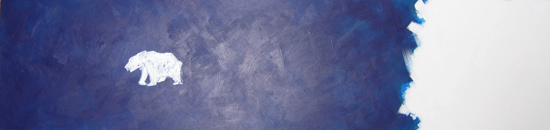ice bear berg 2008 Acrylics on wood 160 x 40cm