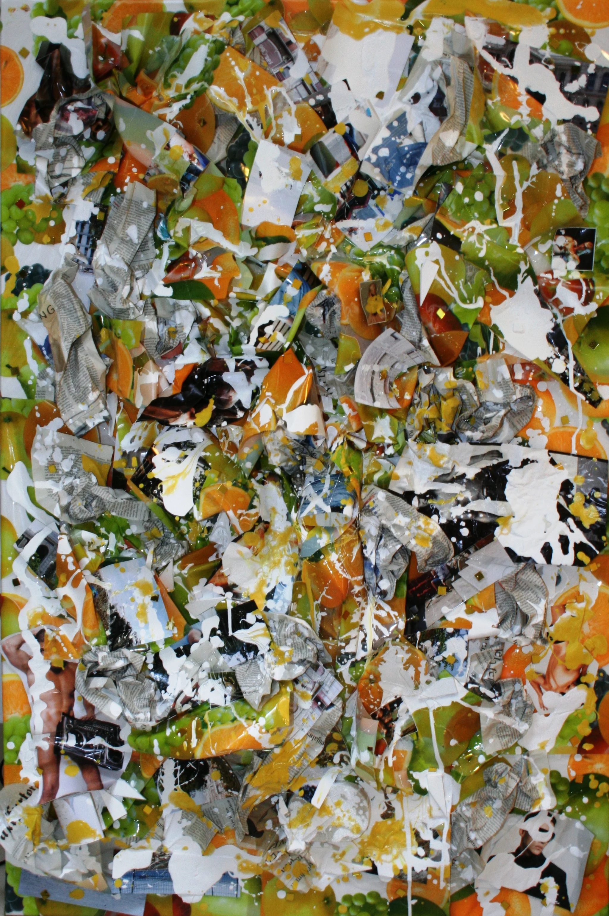 Hawaii Overboard (green) 2010 Mixed media on canvas 85.5 x 121.5cm