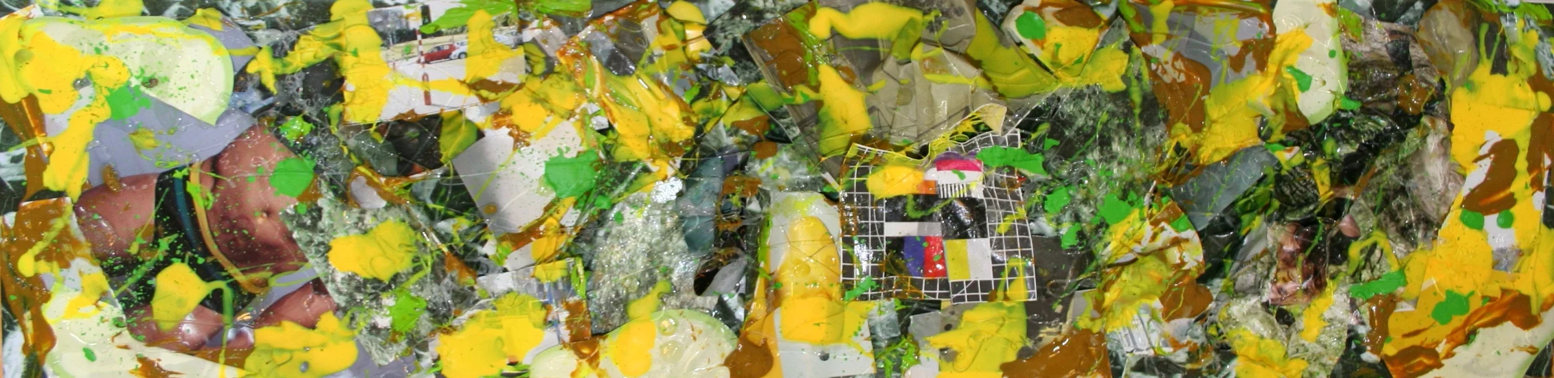 Poisonous (green) 2010 Mixed media on canvas 80 x 19cm