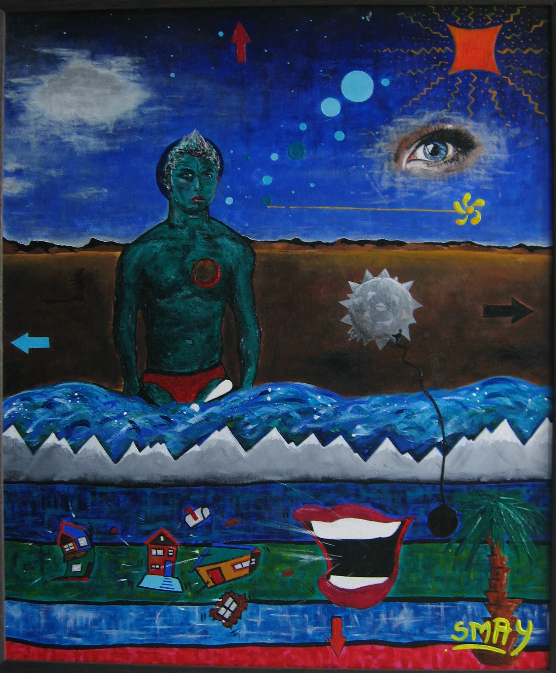 Eating Houses 2005 Acrylics on canvas 57 x 67.5cm