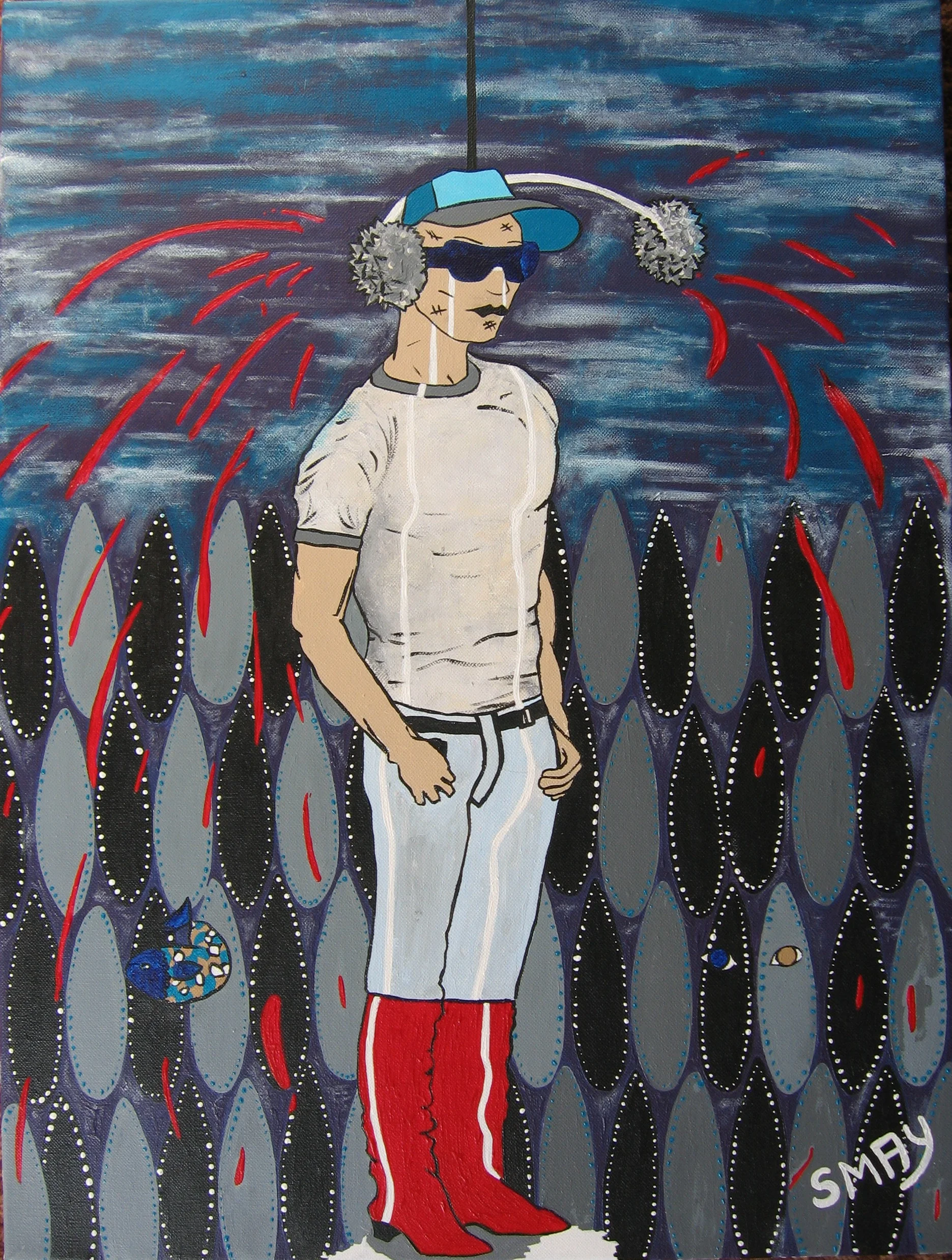 Fashionably Dead 2007 Acrylics on canvas 56 x 71cm