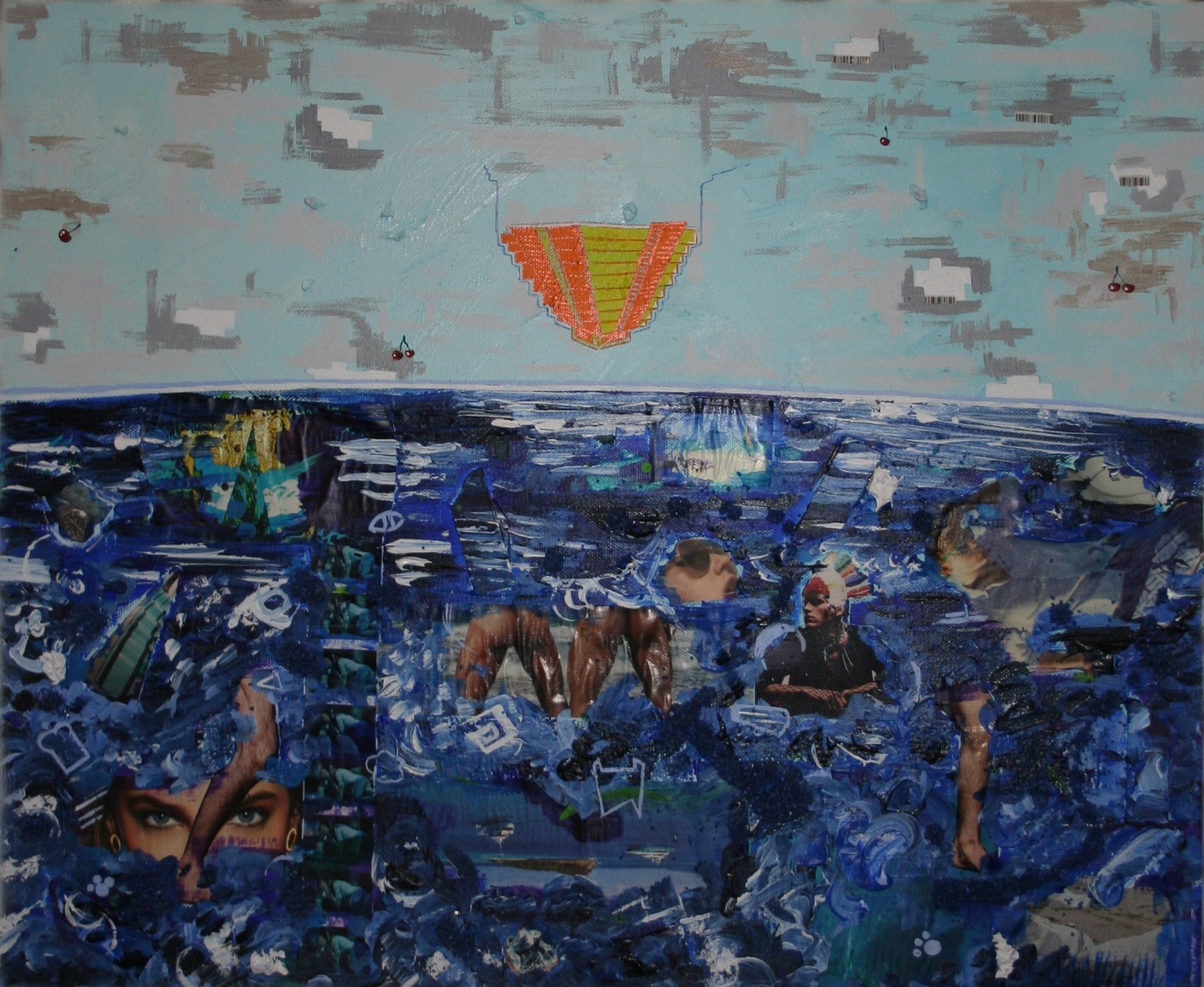 Atlantis (pyramid) 2012 Mixed media on canvas 62 x 51cm