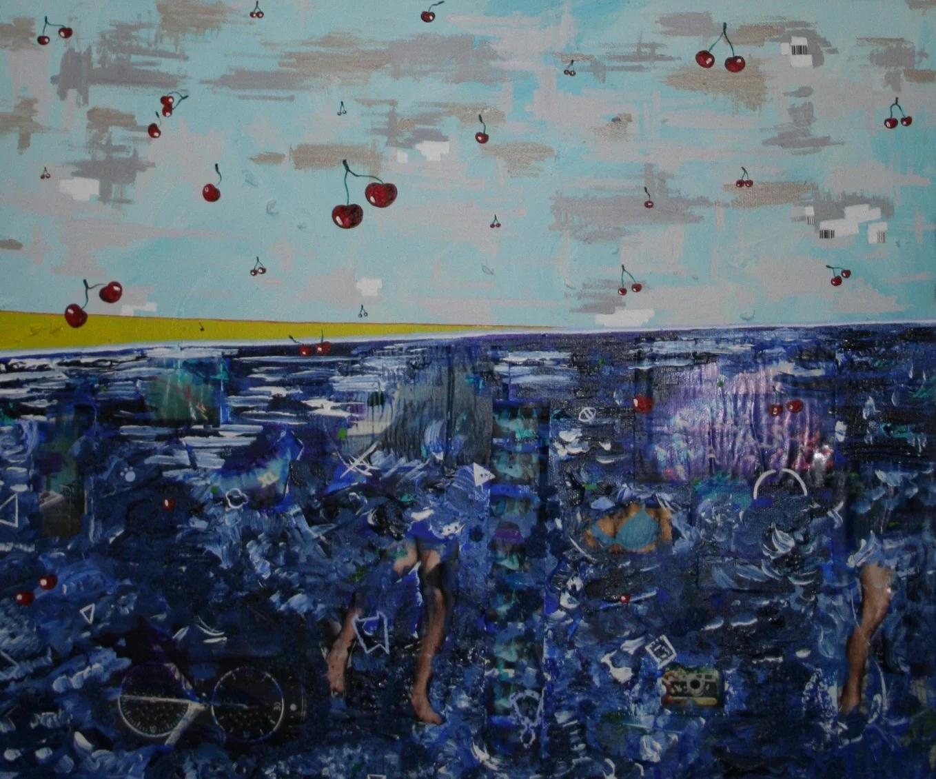 Atlantis (cherries) 2012 Mixed media on canvas 62 x 51cm