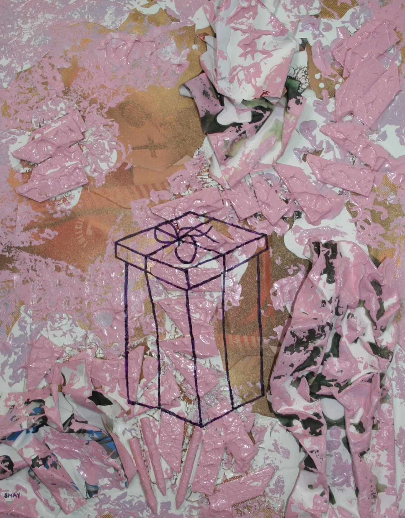 The surprise 2012 Mixed media on canvas 36 x 46cm