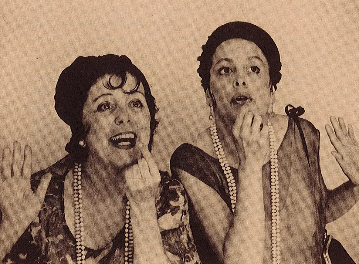 Founders Susan Harloe and JoAnne Winter in Word for Word's first story, The Standard of Living by Dorothy Parker. Photo credit : Benjamin Winter.