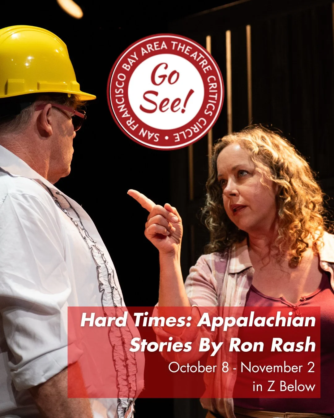 Word for Word&rsquo;s current production of Hard Times: Appalachian Stories by Ron Rash was recently selected for a @sfbatcc &quot;Go See!&quot; recommendation and won @theatrebayareasf&rsquo;s Highlights Homegrown Achievement award for an entirely l