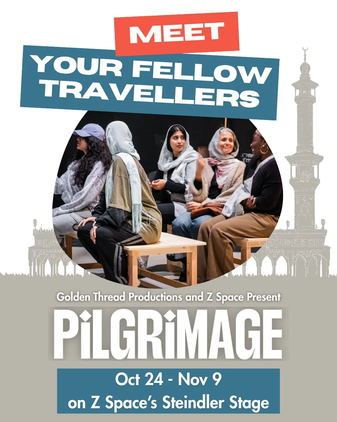 Pilgrimage takes audiences on a journey exploring the gaps between tradition and lived experience, inherited faith and personal belief, what we hold onto and what we struggle to carry. 
Swipe through to see who you’ll be travelling with!
