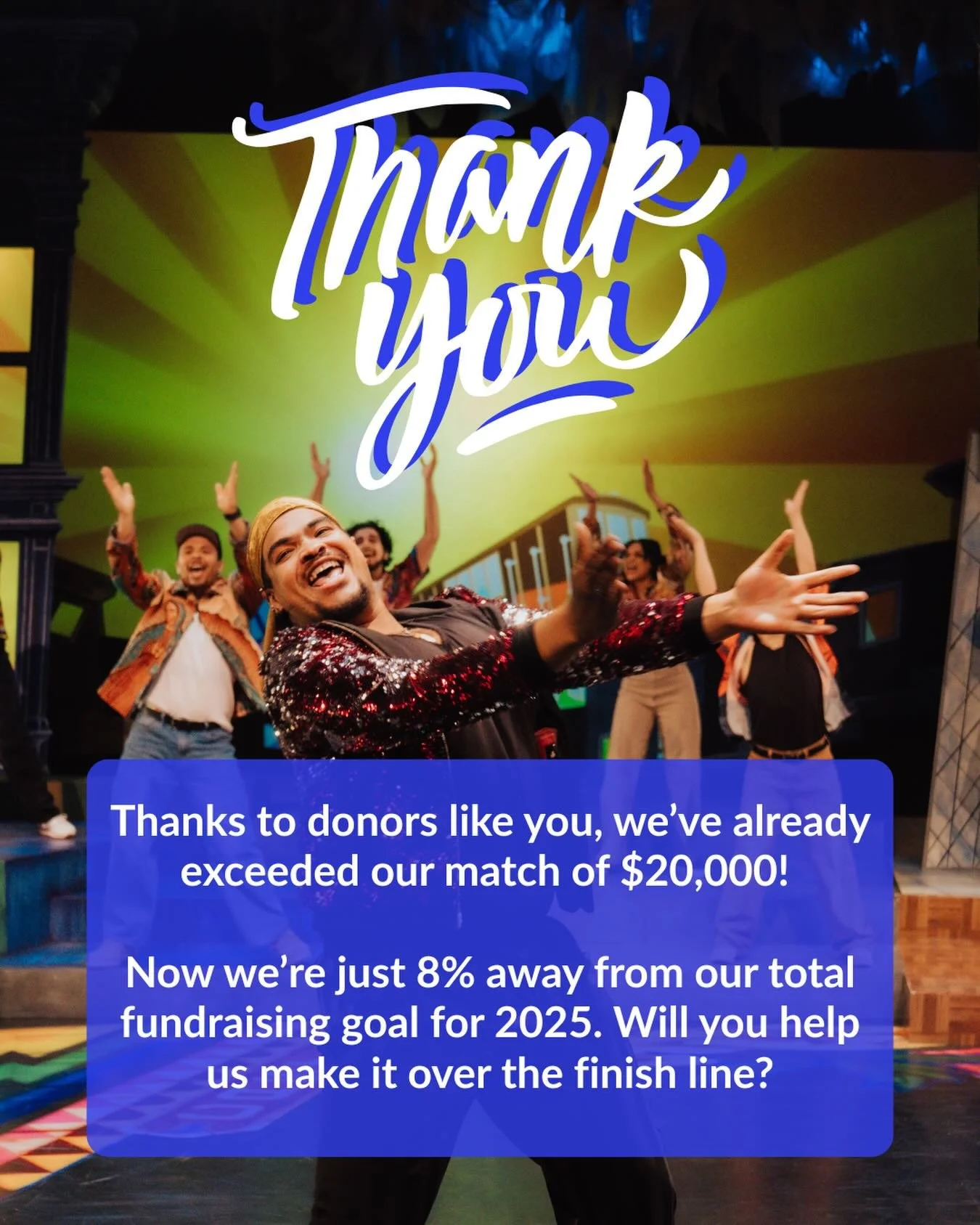 We&rsquo;re almost there! Thanks to our generous donors we have exceeded our donation match of $20,000, and we are just 8% away from our total goal for 2025. 

With your support, we can make it across the finish line! Donate by 11:59pm December 31, a