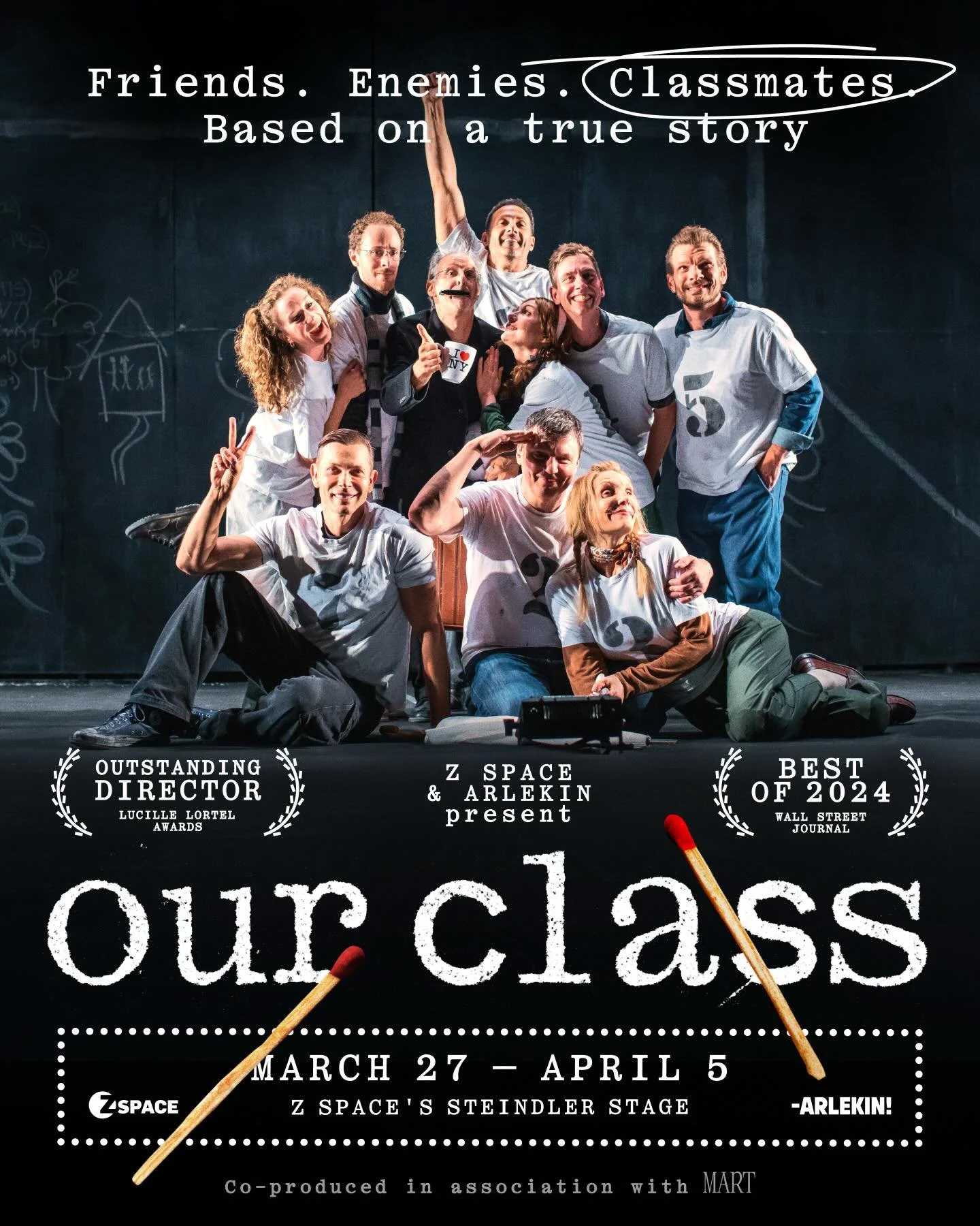OUR CLASS tickets are on sale to the public now!

Following its New York premiere at BAM, and subsequent Off-Broadway and Boston runs, the critically acclaimed OUR CLASS comes to @zspacesf Steindler Stage in San Francisco!

Ten classmates &mdash; fiv