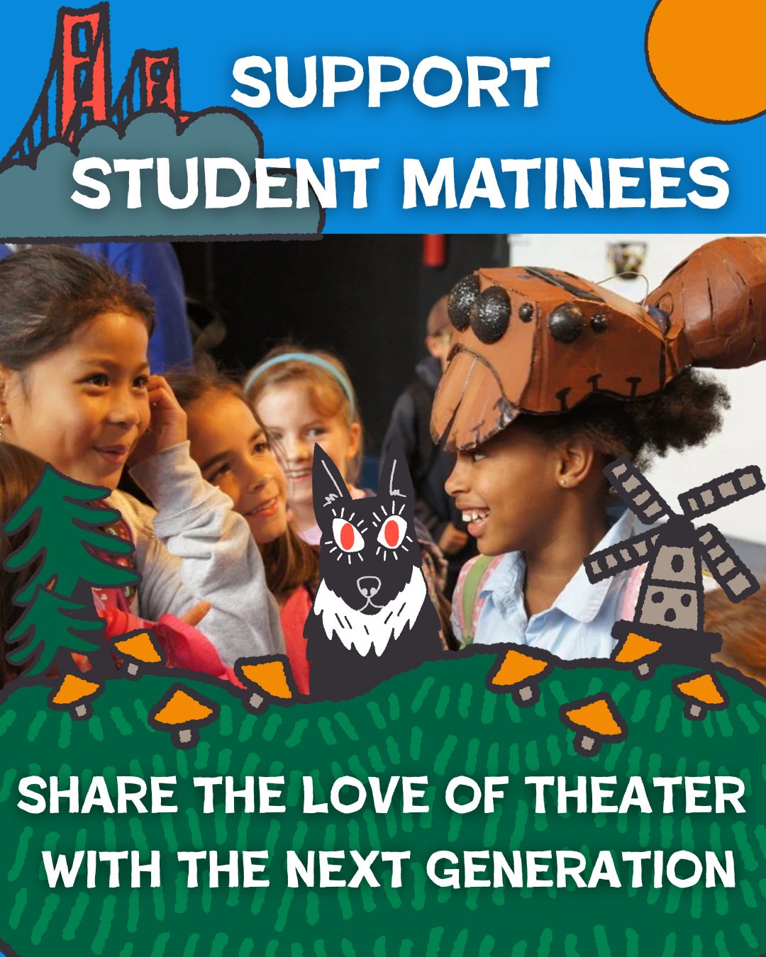 🎒 Several Bay Area classrooms would like to attend a student matinee of The Eyes &amp; the Impossible, but can&rsquo;t afford our already considerably reduced student prices without further financial assistance. By making a small donation of just $1