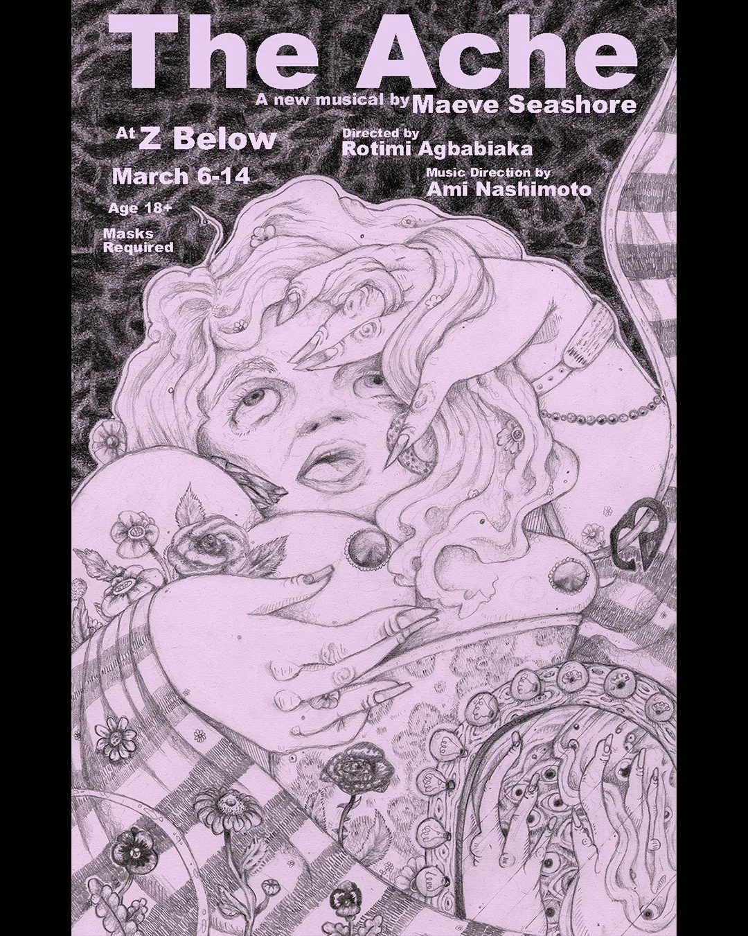 Tickets are now on sale for The Ache, coming to Z Below March 6 - 14. ⁠
⁠
The Ache is a new solo musical, written and performed by Maeve Seashore, with a live chamber ensemble. Our story features Ruth, aka &ldquo;The Truth&rdquo;, a giant singing, da