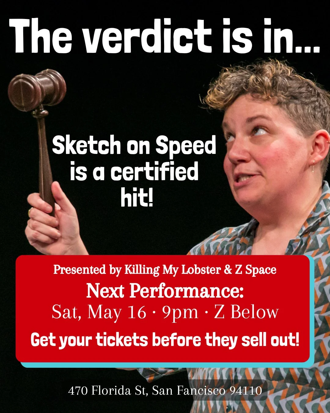 Killing My Lobster&rsquo; May presentation of Sketch on Speed is almost sold out, so snag your tickets now!⁠
⁠
Over the course of 12 hours, KML writers and actors will produce an entire show&mdash;potentially blending sketch comedy, improv, crowd wor