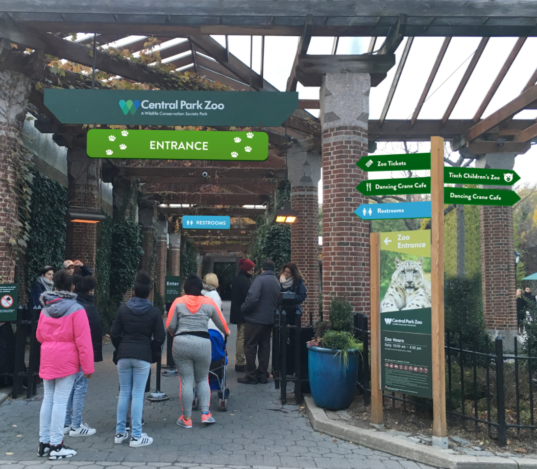 Primary Zoo Entrance & Direction Signs