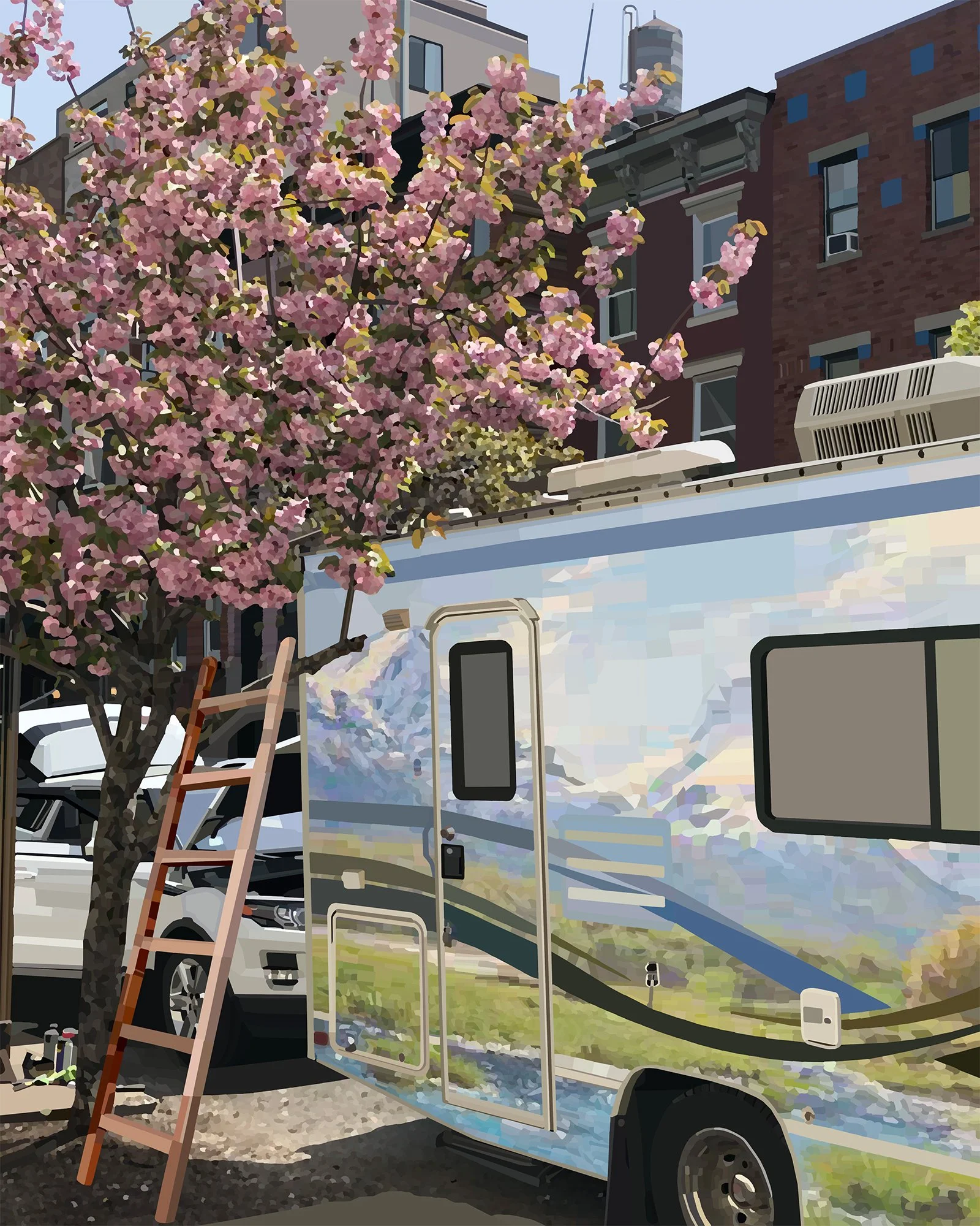 Pink Tree and the RV.jpg