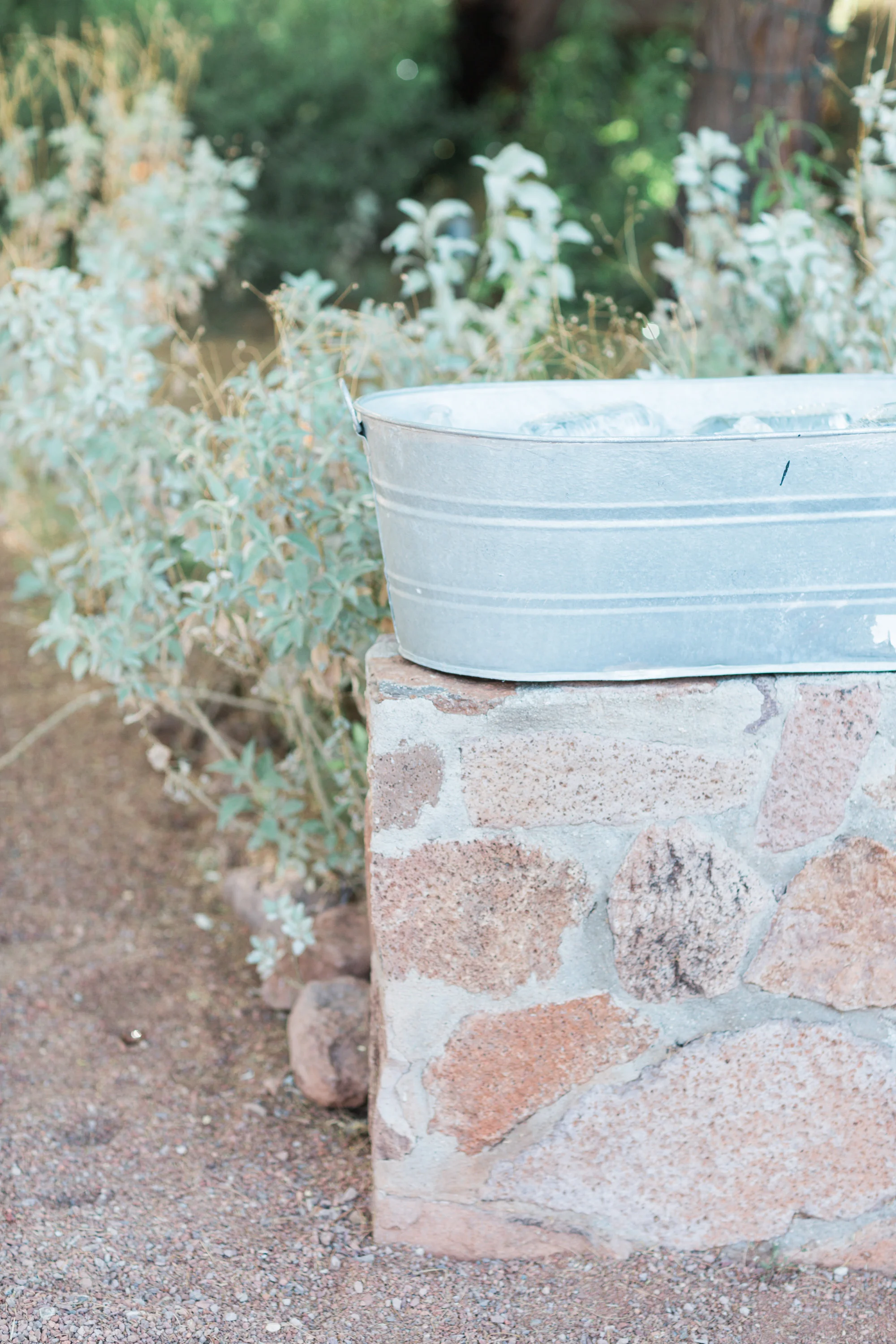 Every summer wedding needs water for their guests! Temperatures soared up to 105 degrees on this wedding day! 