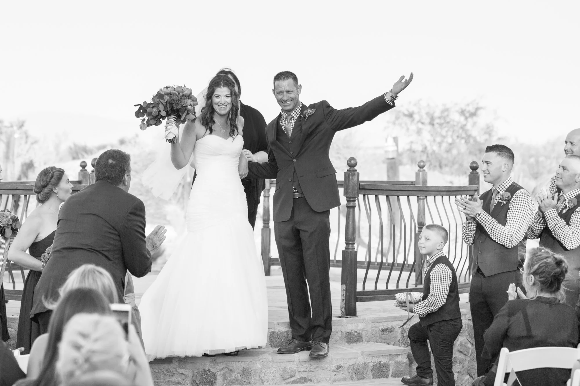 Celebrating as husband and wife.