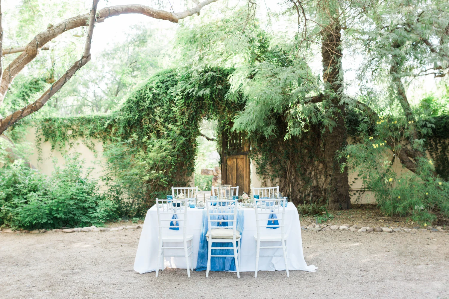Indigo Spring wedding at Tohono Chul Gardens in Tucson, Arizona