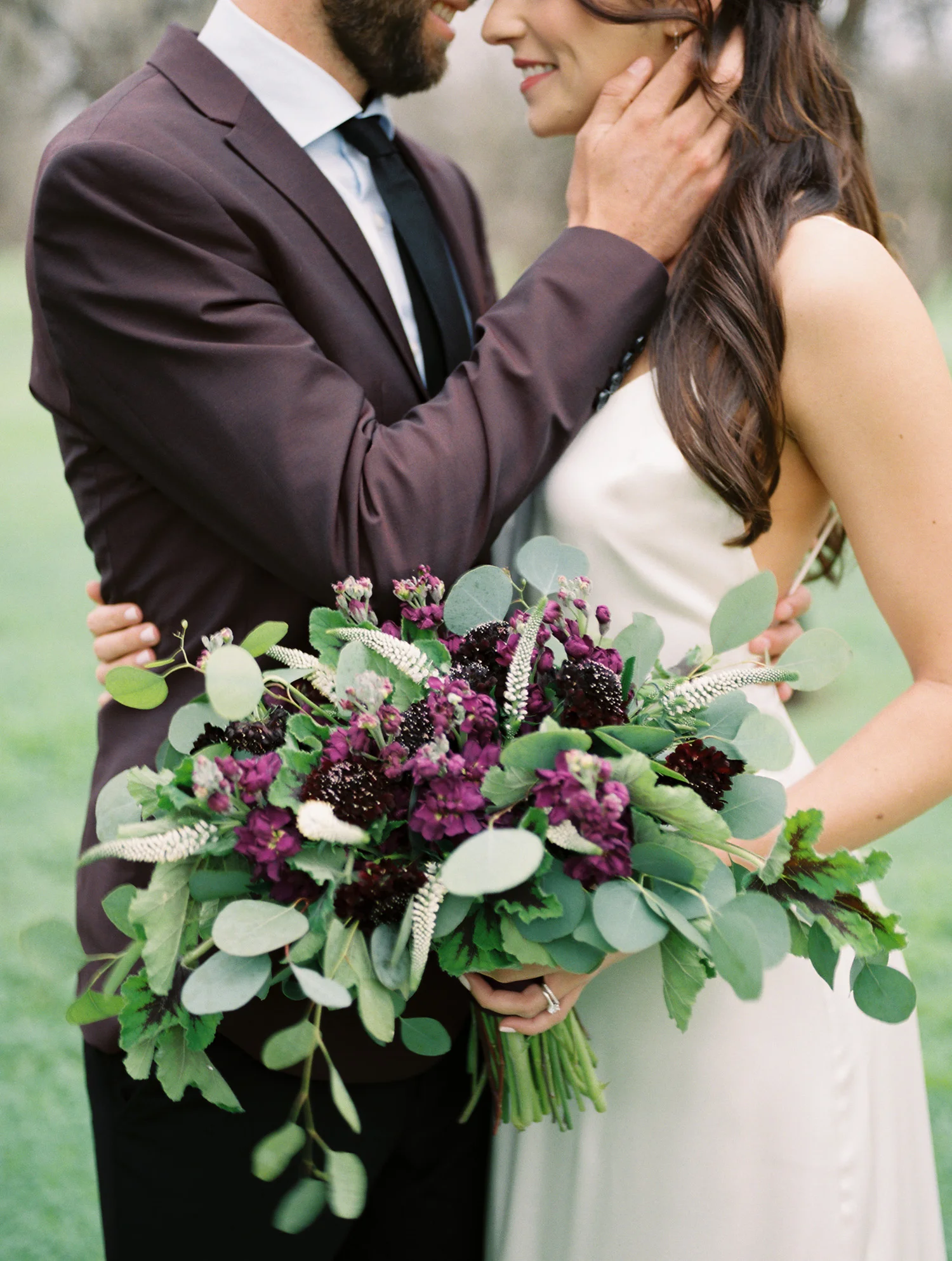 Stunning purple and white bouquet with tons of greenery by Butterfly Petals! 