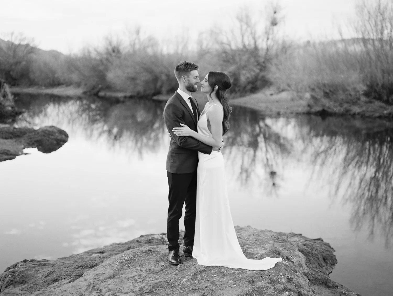 Romantic Phoenix Elopement along the salt river by Phoenix wedding Photographers, Betsy & John