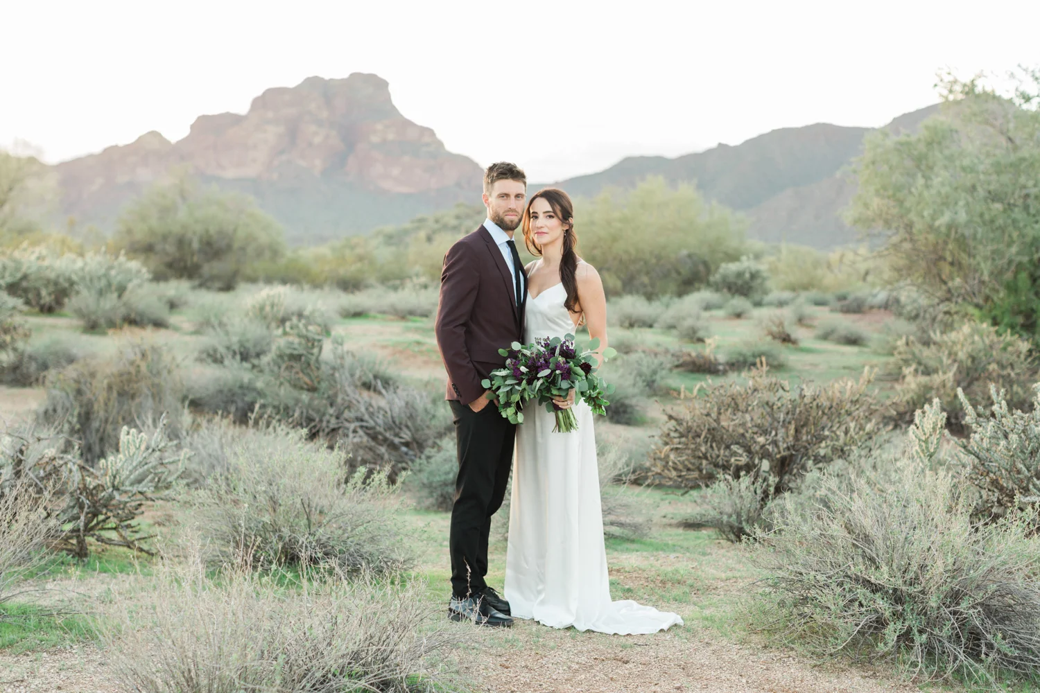 Stunning desert elopement by Phoenix wedding photographers, Betsy & John.