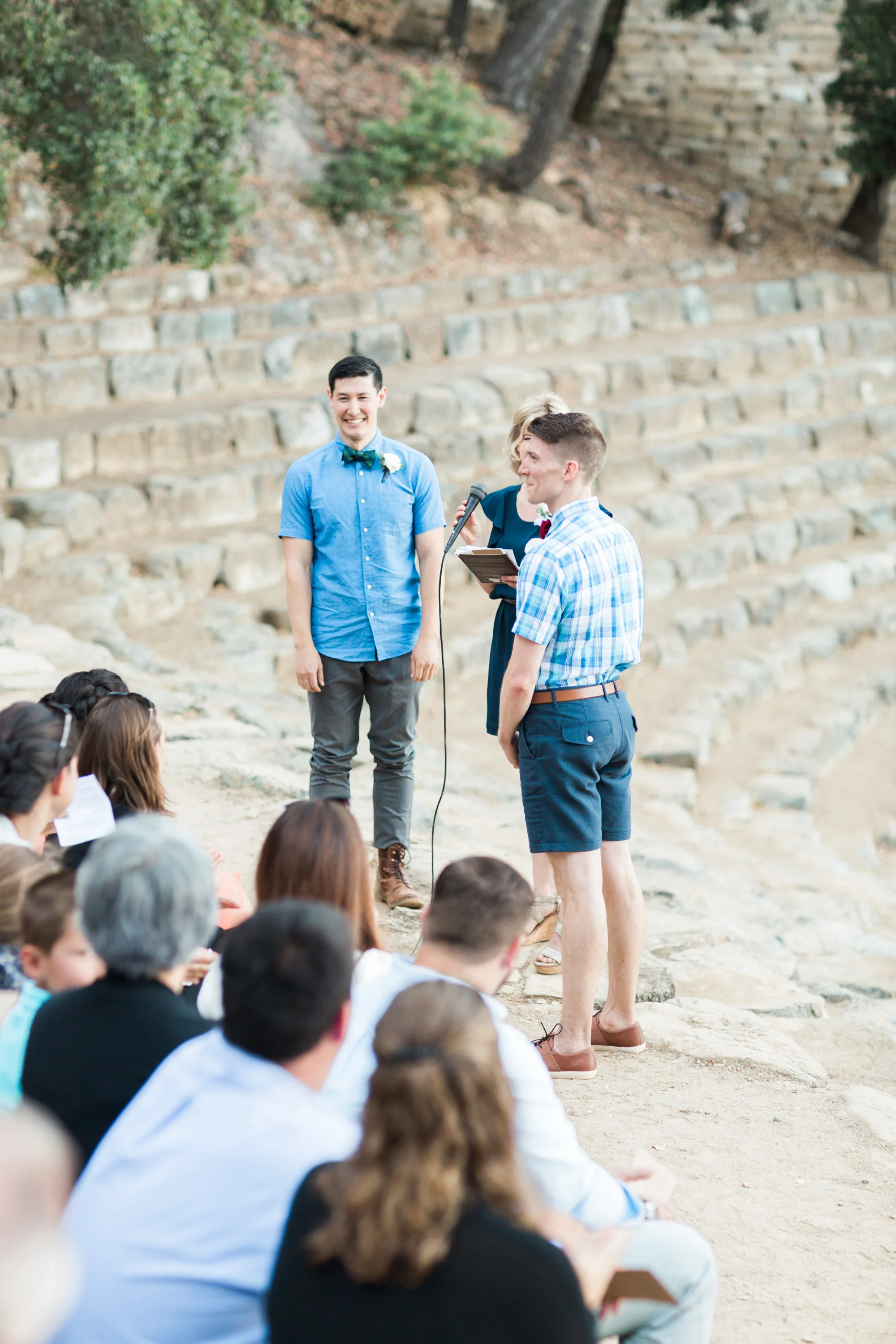 Wedding ceremony at the amphitheater on Mount Tamalpais
