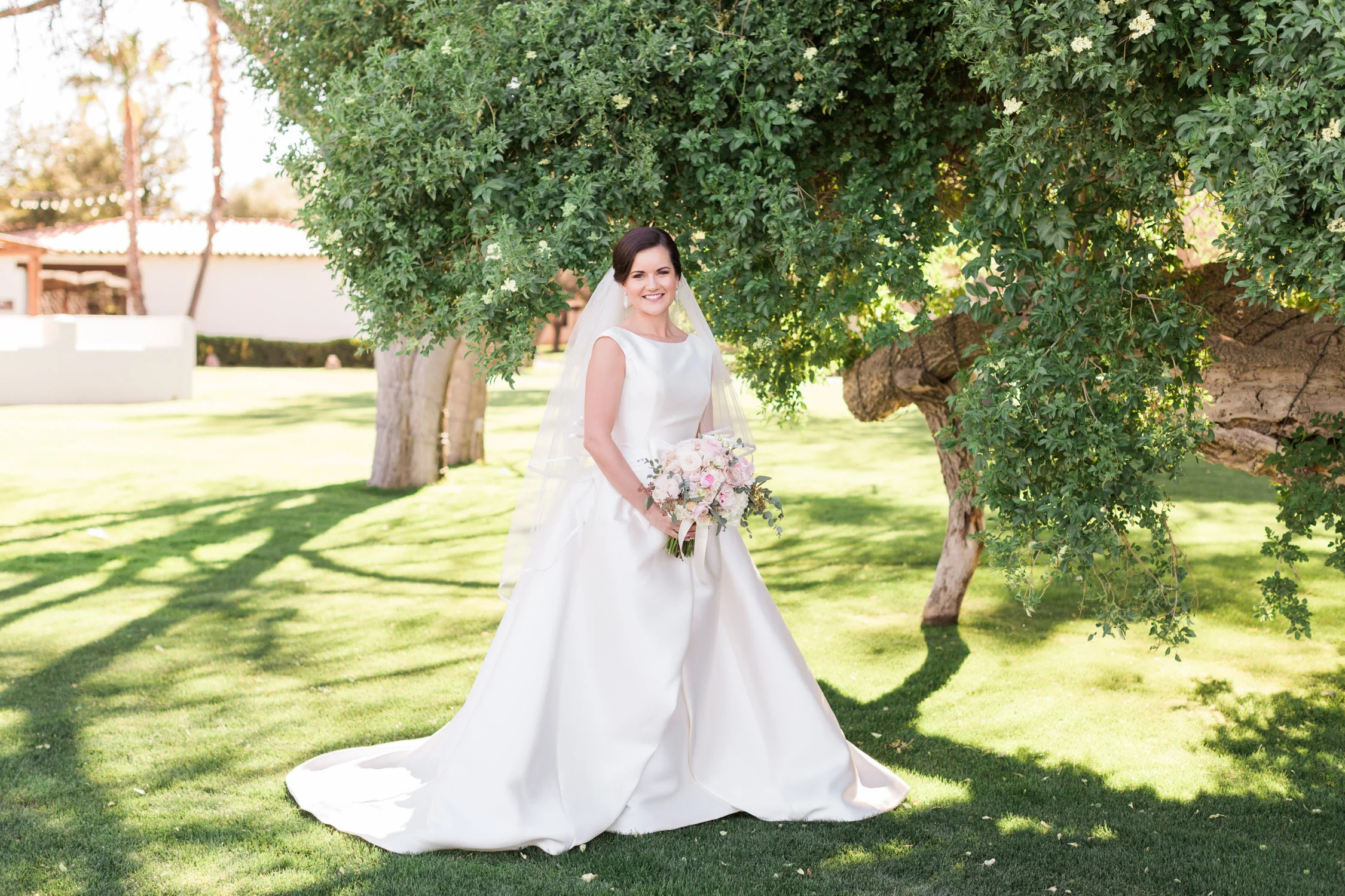 Stunning bride in Pronovias gown from Gigi Bridal in Tucson.