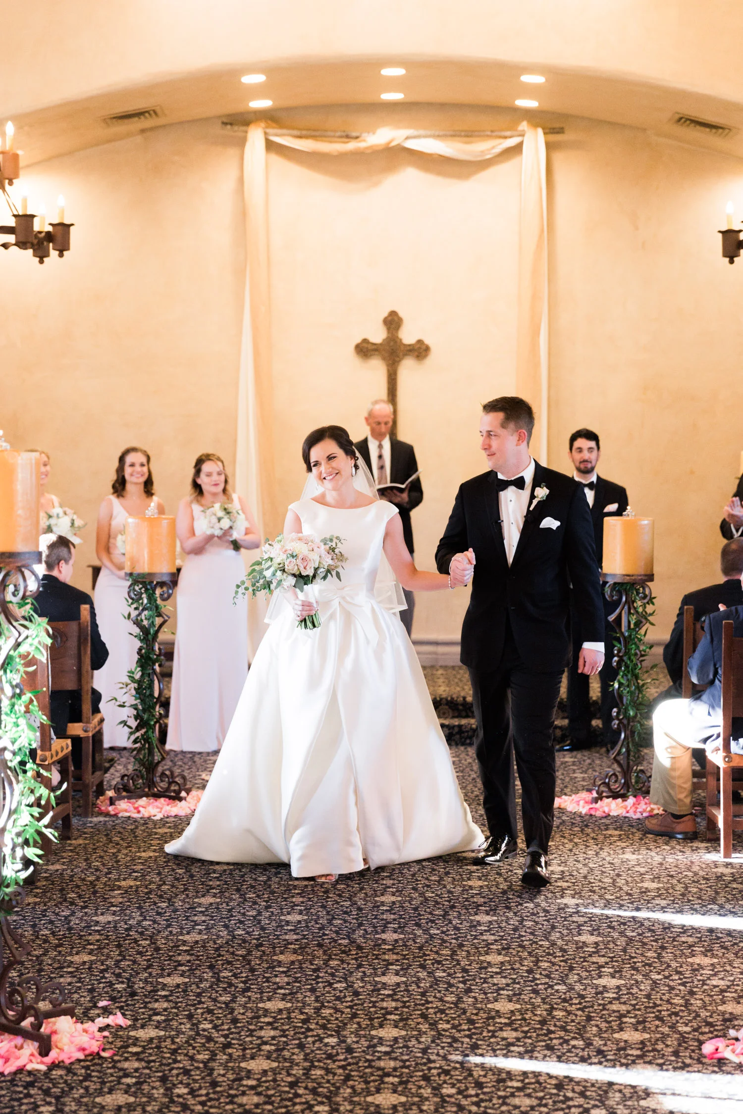 Just married bride and groom