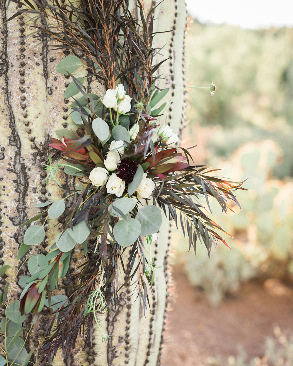  Saguaro cactus floral installation 