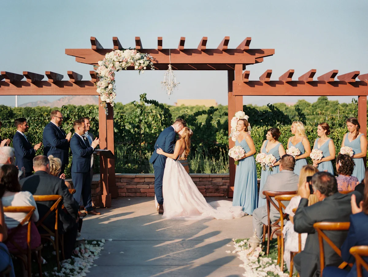 Harrison & Jocelyne's gorgeous Temecula wedding at Wiens Family Cellars captured by Betsy & John Photography