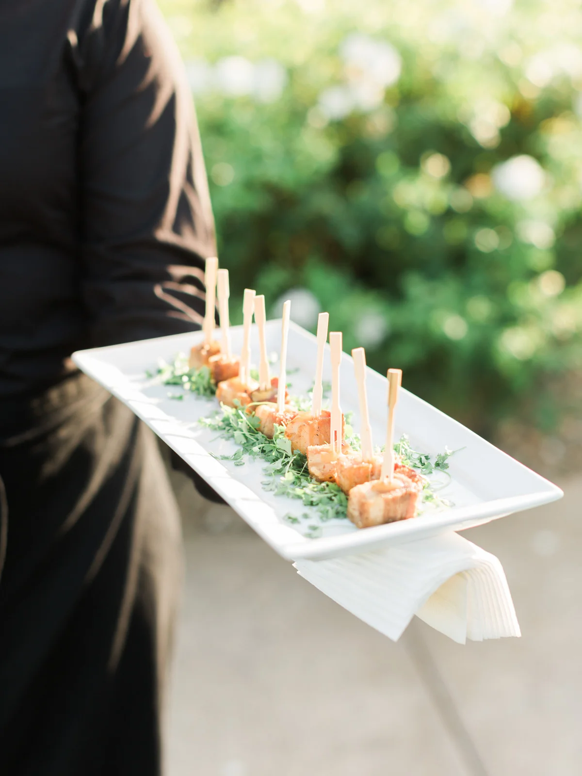 Beautiful appetizers during cocktail hour at Weins Family Cellars 