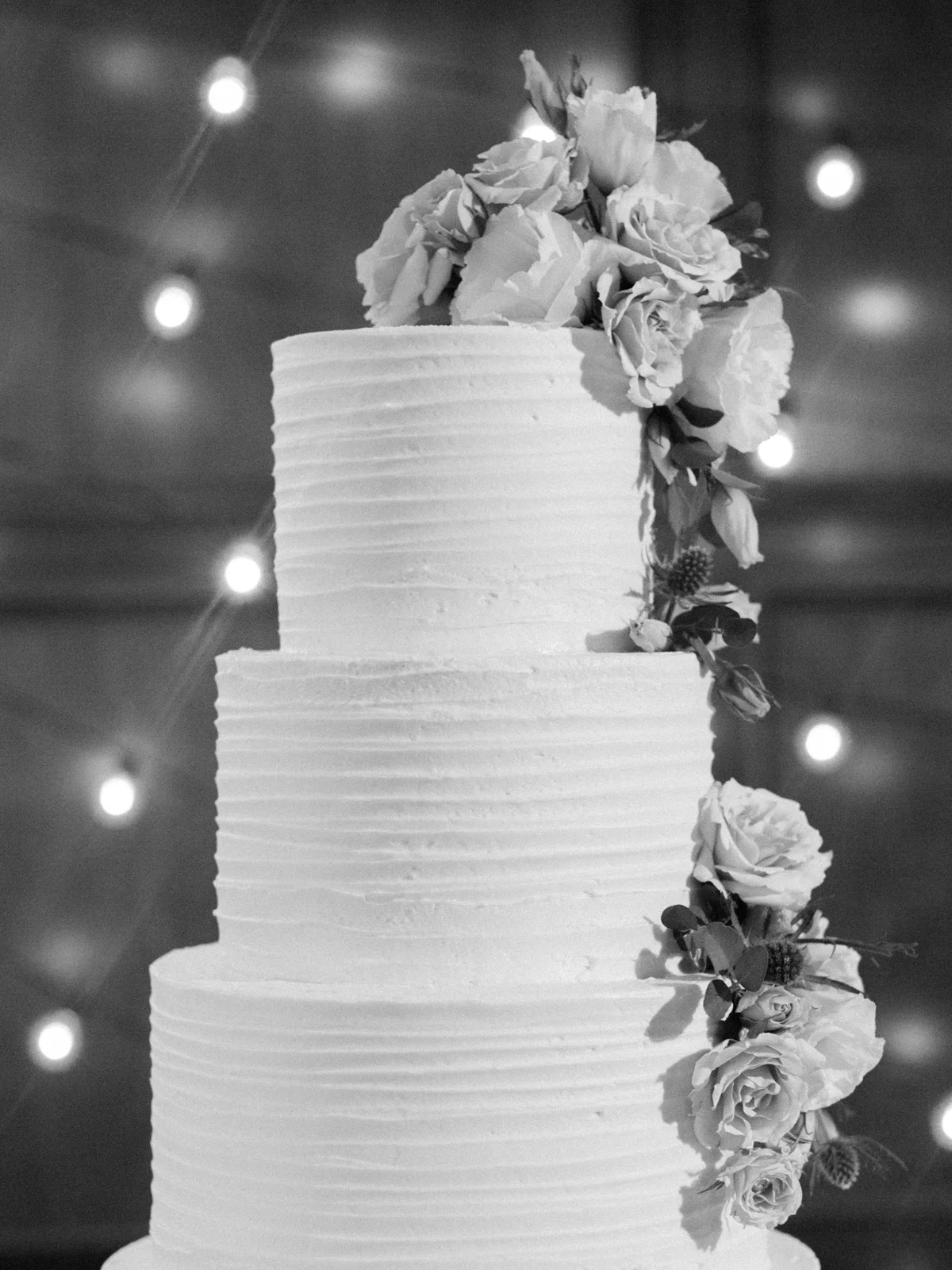 Beautiful wedding cake by Laura Marie's Cakes | Harrison & Jocelyne's gorgeous Temecula wedding day at Wiens Family Cellars captured by Temecula wedding photographers Betsy & John