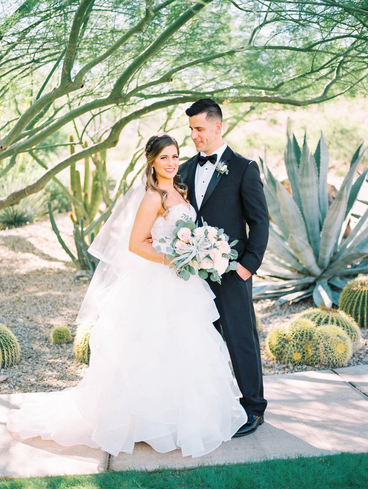 Desert wedding captured by Tucson Wedding Photographers Betsy & John 